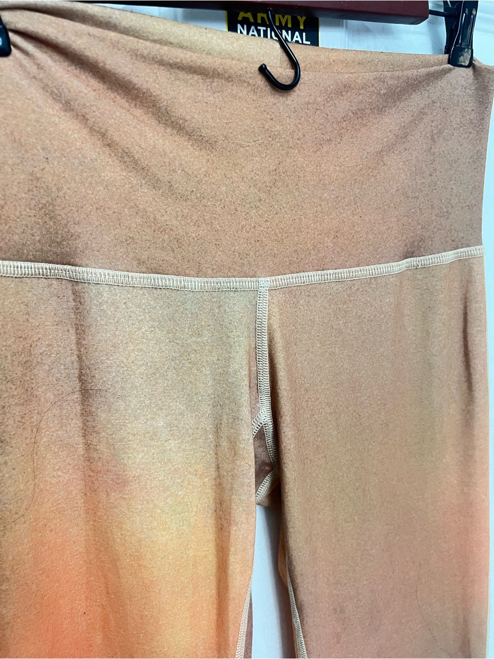 teeki Burnt Orange Leggings with Beige Trim (Made of recycled water bottles) - Picture 4 of 12